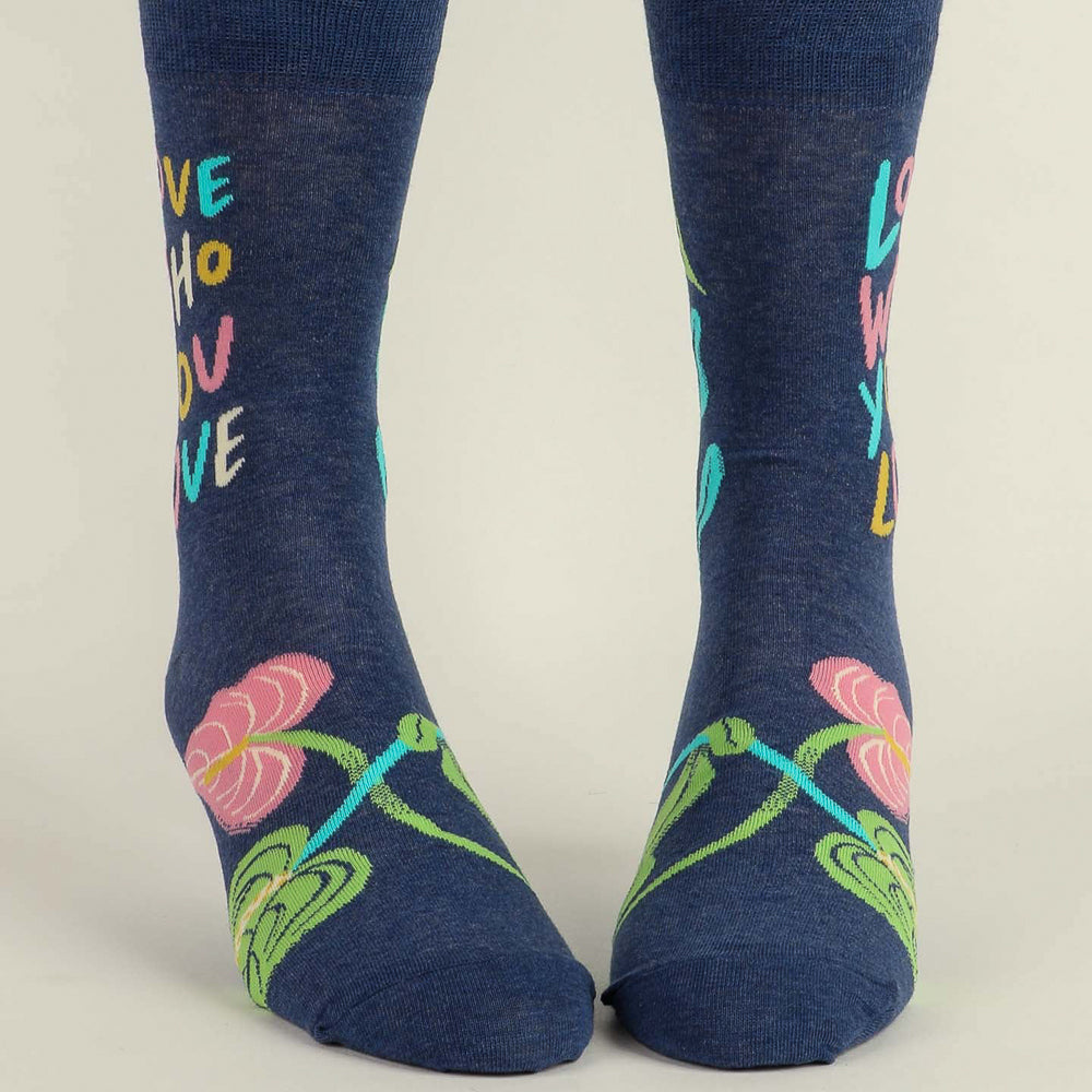 BlueQ Men's Crew Socks - Love Who You Love