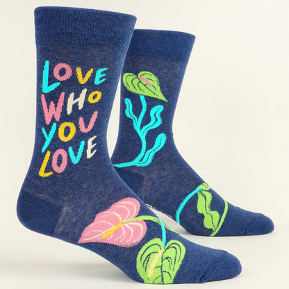 BlueQ Men's Crew Socks - Love Who You Love