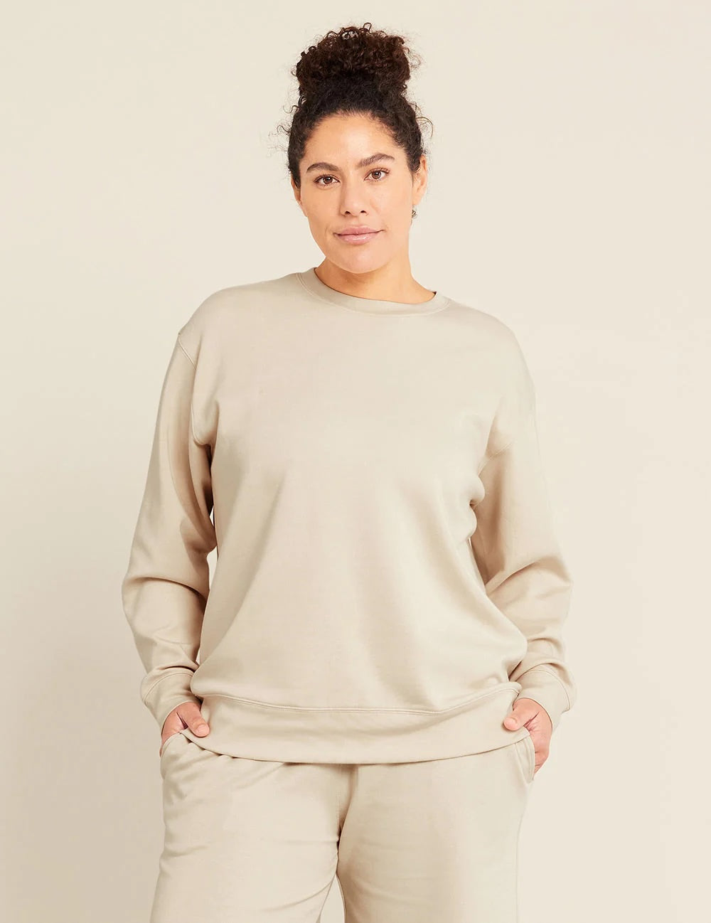 Boody Unisex Crew Neck Sweater - Sand