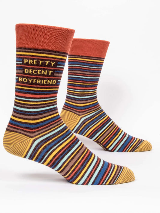 BlueQ Men's Crew Socks - Pretty Decent BF