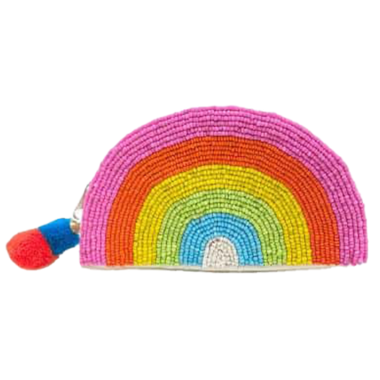 La Chic Designs Beaded Coin Purse - Rainbow