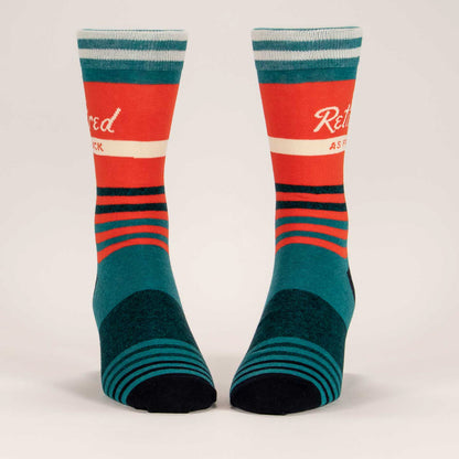 BlueQ Men's Crew Socks - Retired AF