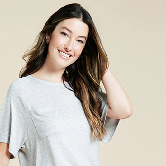 Softies Dream Slouchy Tee - Heather Grey