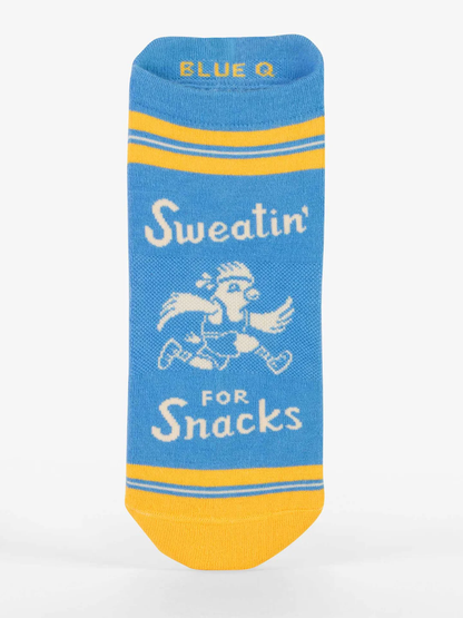BlueQ Women's Sneaker Socks - Sweatin' for Snacks