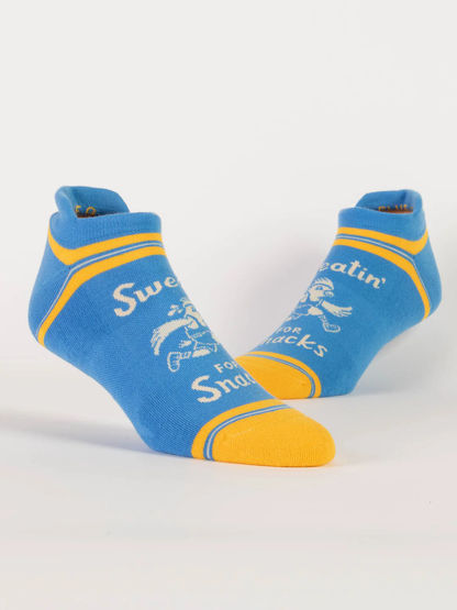 BlueQ Women's Sneaker Socks - Sweatin' for Snacks