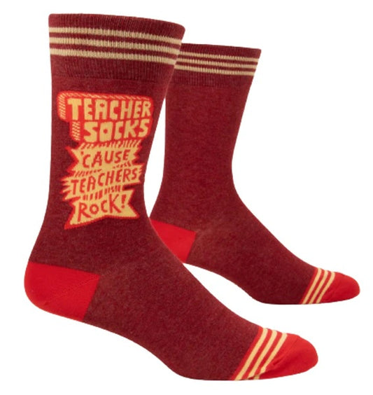 BlueQ Men's Crew Socks - Teacher Socks