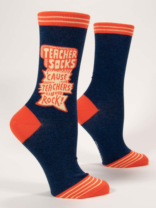 BlueQ Women's Crew Socks - Teacher Socks