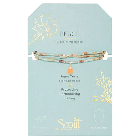 Scout Teardrop Stone Wrap Collection - Aqua Terra, Sunstone, & Silver