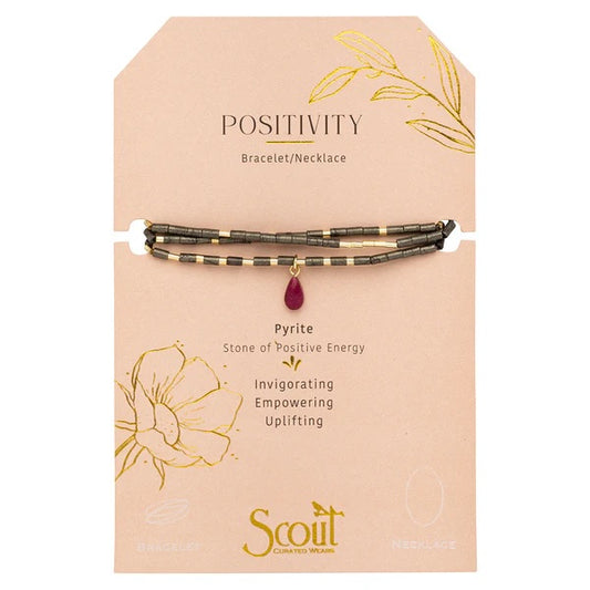 Scout Teardrop Stone Wrap Collection - Pyrite, Fuchsia & Gold