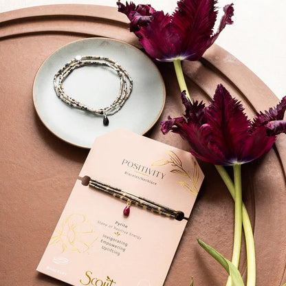Scout Teardrop Stone Wrap Collection - Pyrite, Fuchsia & Gold