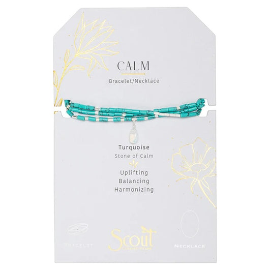 Scout Teardrop Stone Wrap Collection - Turquoise, Opalite & Silver