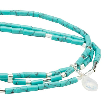 Scout Teardrop Stone Wrap Collection - Turquoise, Opalite & Silver