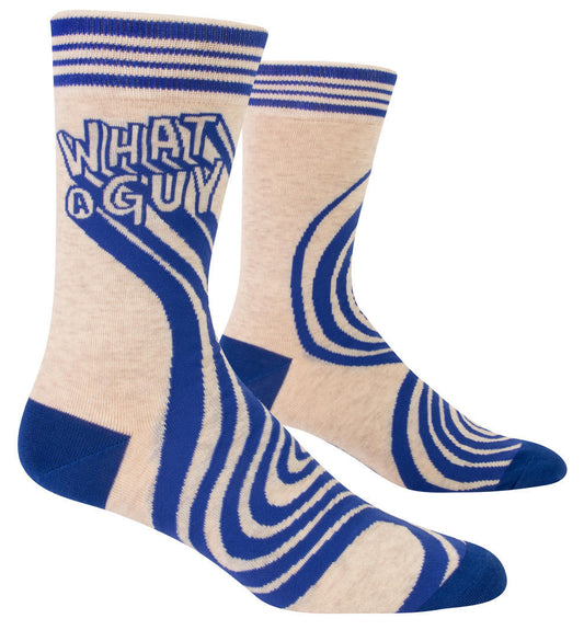 BlueQ Men's Crew Socks - What a Guy